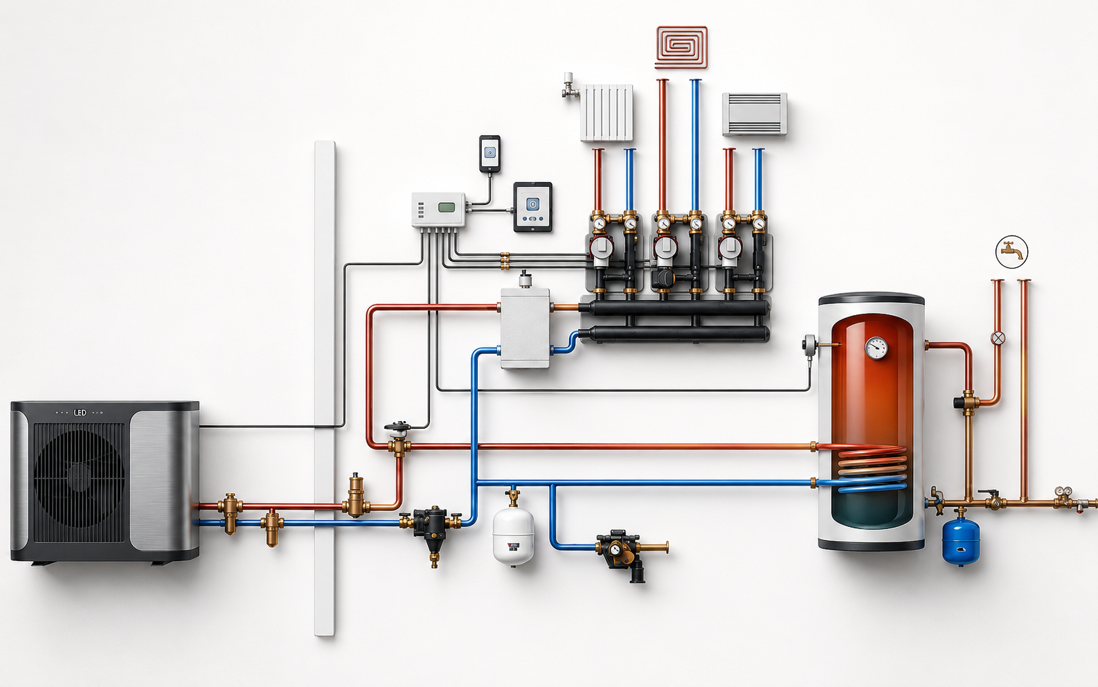 Schema pompa di calore